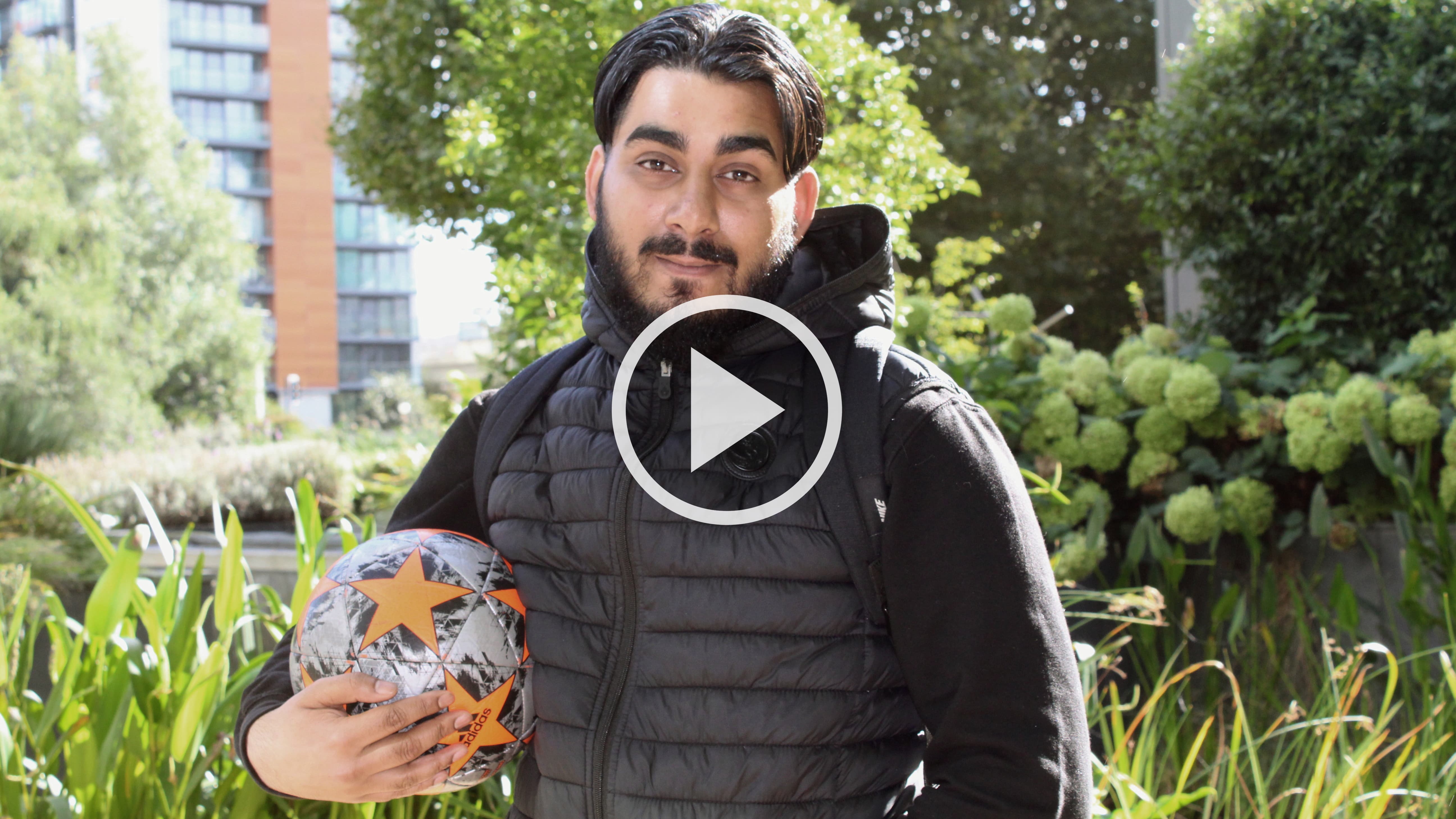 Mukadim, a young person supported by City Gateway, featured in our 2021 film ‘Making up for lost time.’