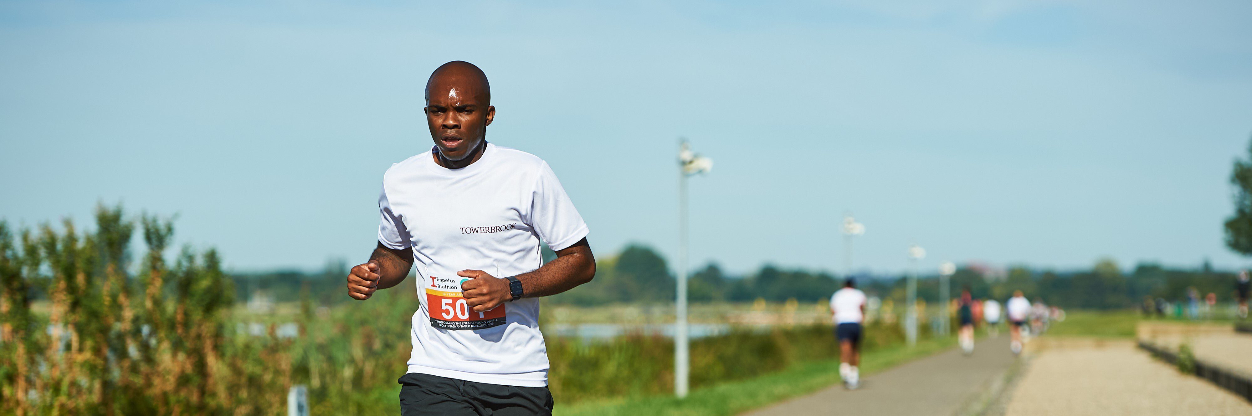 Person running at the Impetus Triathlon